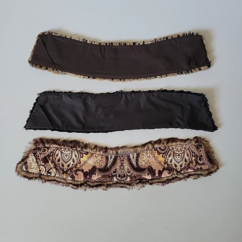Vintage Faux Fur Collars Set of 3 Chic‎ Glam Luxury Mob Wife Plush Sophisticated